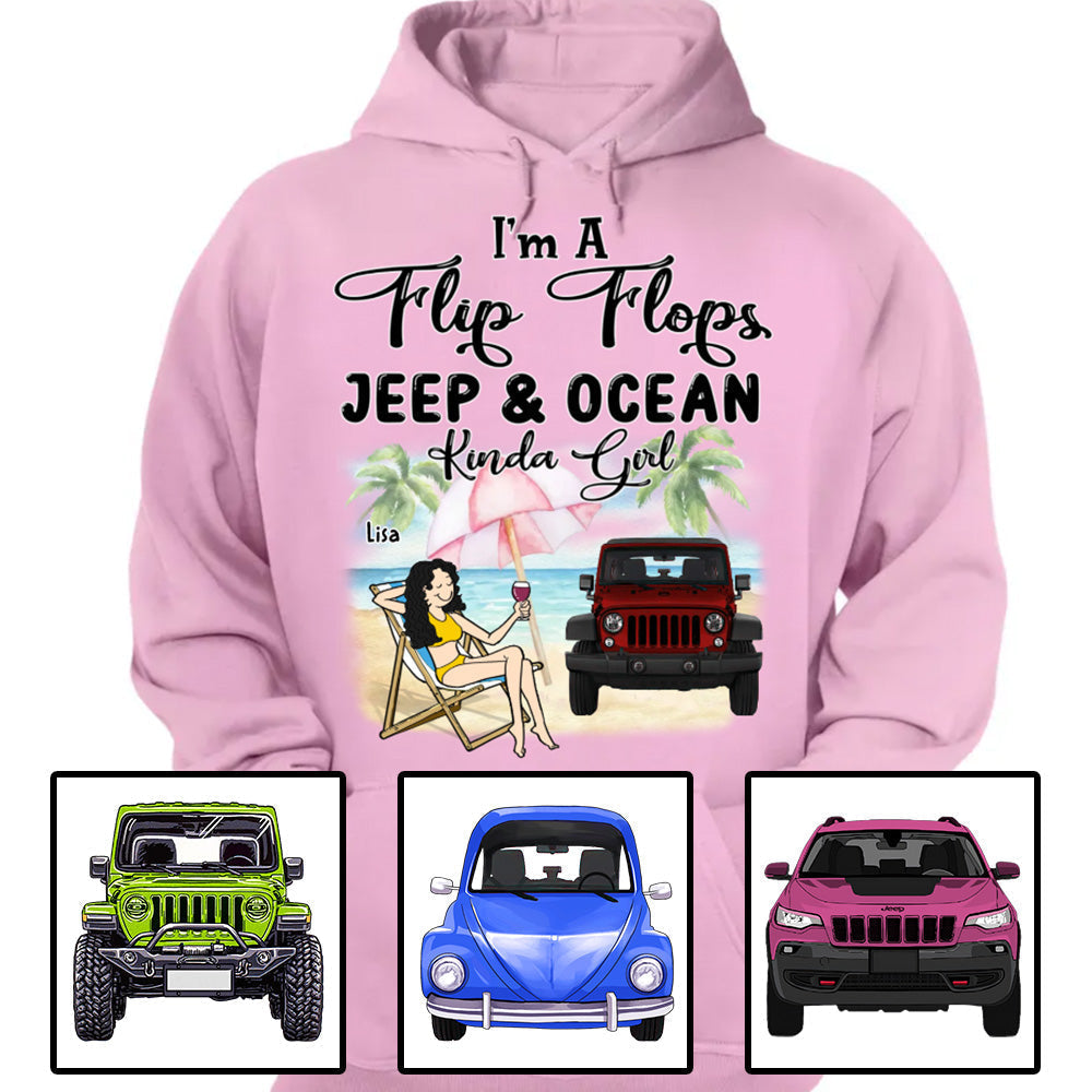 JP Girl Personalized T Shirt Im A Flip Flops JP and Ocean CTM Custom - Printyourwear