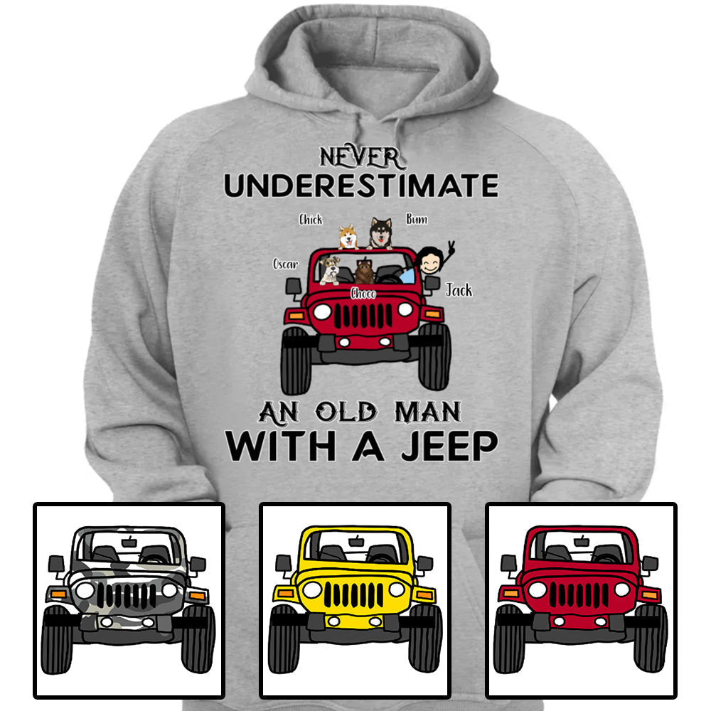 Custom JP Shirts, Never Underestimate An Old Man Old Lady With A JP Apparel, Gift For Dog Cat Lovers CTM Custom - Printyourwear