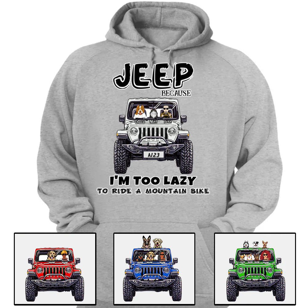 Custom JP Shirts, JP Because I'm Too Lazy To Ride A Mountain Bike JP Dog JP Cat Apparel CTM00 Custom - Printyourwear