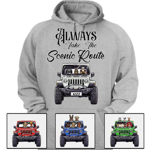 Custom JP Shirts, Always Take The Scenic Route JP Dog JP Cat Apparel CTM00 Custom - Printyourwear