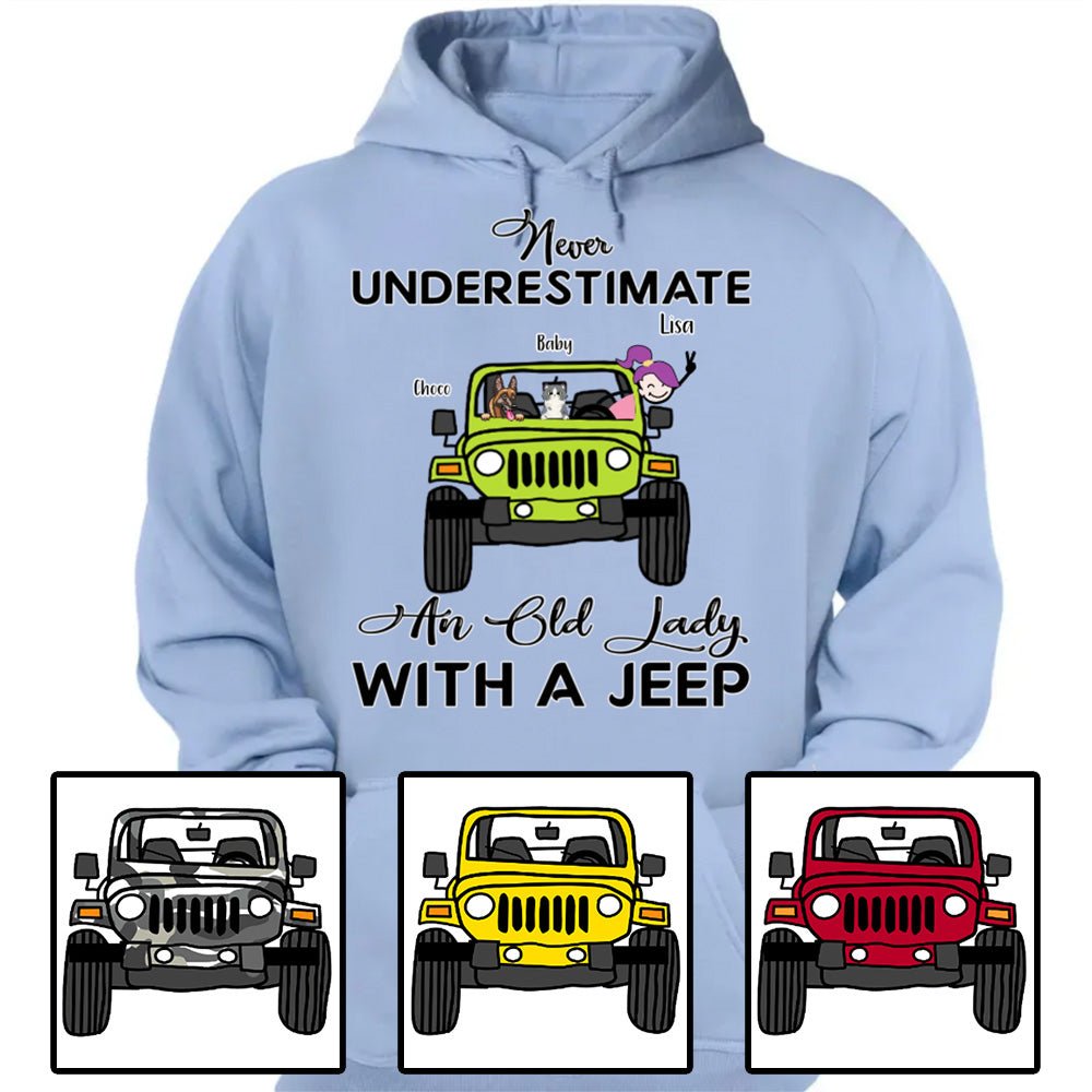 Custom JP Shirts, Never Underestimate An Old Man Old Lady With A JP Apparel, Gift For Dog Cat Lovers CTM Custom - Printyourwear