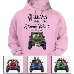 Custom JP Shirts, Always Take The Scenic Route JP Dog JP Cat Apparel CTM00 Custom - Printyourwear
