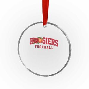 Hoosier State Pride Indiana Rose and Peach Crystal Glass Ornament Game Day Sports Pride TS02 Print Your Wear