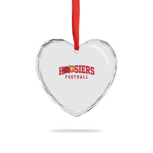 Hoosier State Pride Indiana Rose and Peach Heart Crystal Glass Ornament Game Day Sports Pride TS02 Print Your Wear