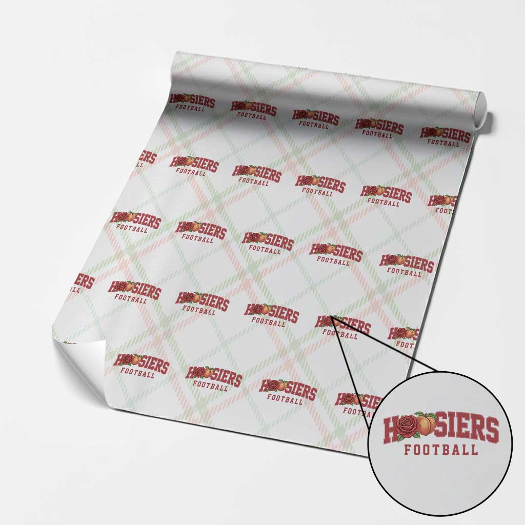 Hoosier State Pride Indiana Rose and Peach Wrapping Paper Roll Game Day Sports Pride TS02 Christmas Plaid Print Your Wear