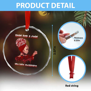 Hope For A Cure HIV Awareness Crystal Glass Ornament Support Squad Gift TS12 Print Your Wear