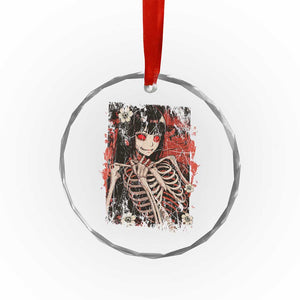 Horror Anime Manga Crystal Glass Ornament Japan Japanese Creepy Kawaii Goth TS10 Transparent Glass 3'' Circle Print Your Wear