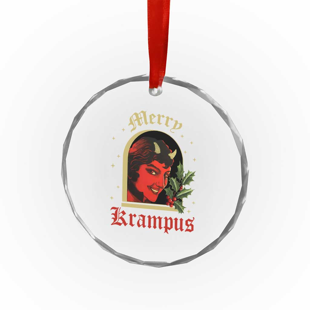 Horror Christmas Female Krampus Crystal Glass Ornament TS09 Print Your Wear
