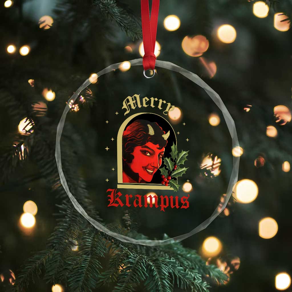 Horror Christmas Female Krampus Crystal Glass Ornament TS09 Print Your Wear