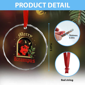 Horror Christmas Female Krampus Crystal Glass Ornament TS09 Print Your Wear