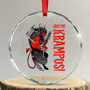 Horror Christmas Gruss Vom Krampus Crystal Glass Ornament TS09 Transparent Glass 3'' Circle Print Your Wear