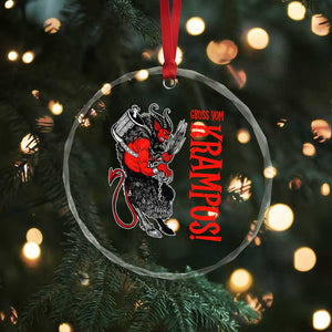 Horror Christmas Gruss Vom Krampus Crystal Glass Ornament TS09 Print Your Wear
