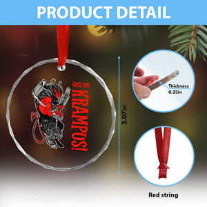 Horror Christmas Gruss Vom Krampus Crystal Glass Ornament TS09 Print Your Wear