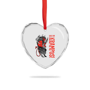 Horror Christmas Gruss Vom Krampus Heart Crystal Glass Ornament TS09 Print Your Wear