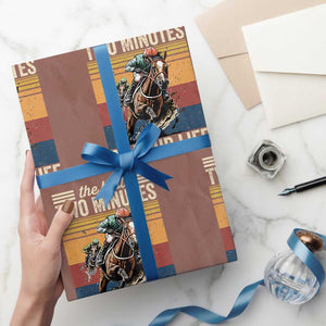 Horse Race Derby Wrapping Paper Roll The Best Two Minutes Of Your Life TS11 Mocha Print Your Wear