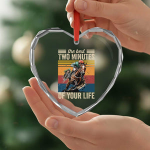 Horse Race Derby Heart Crystal Glass Ornament The Best Two Minutes Of Your Life TS11 Print Your Wear