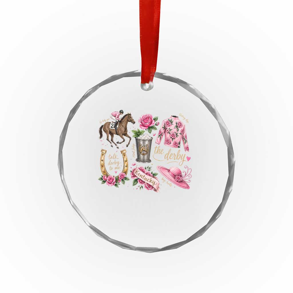 Horse Racing Derby Day Crystal Glass Ornament Doodles Funny Silks Jockey TS10 Print Your Wear