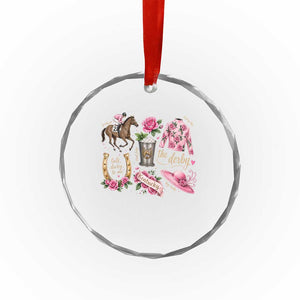 Horse Racing Derby Day Crystal Glass Ornament Doodles Funny Silks Jockey TS10 Print Your Wear
