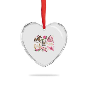 Horse Racing Derby Day Heart Crystal Glass Ornament Doodles Funny Silks Jockey TS10 Print Your Wear