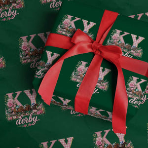 Horse Racing KY Derby Day Vibes Wrapping Paper Roll This is My Derby Day Dress TS10 Green Print Your Wear