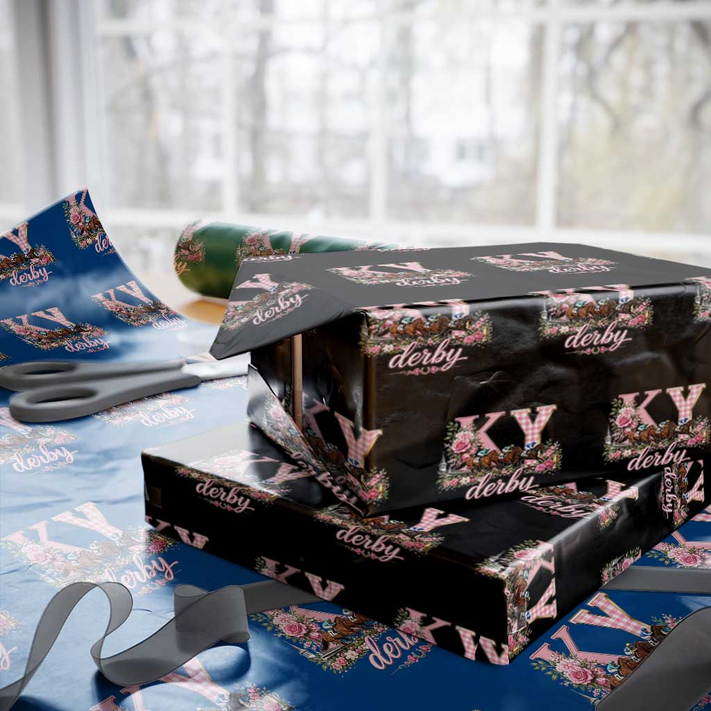 Horse Racing KY Derby Day Vibes Wrapping Paper Roll This is My Derby Day Dress TS10 Black Print Your Wear
