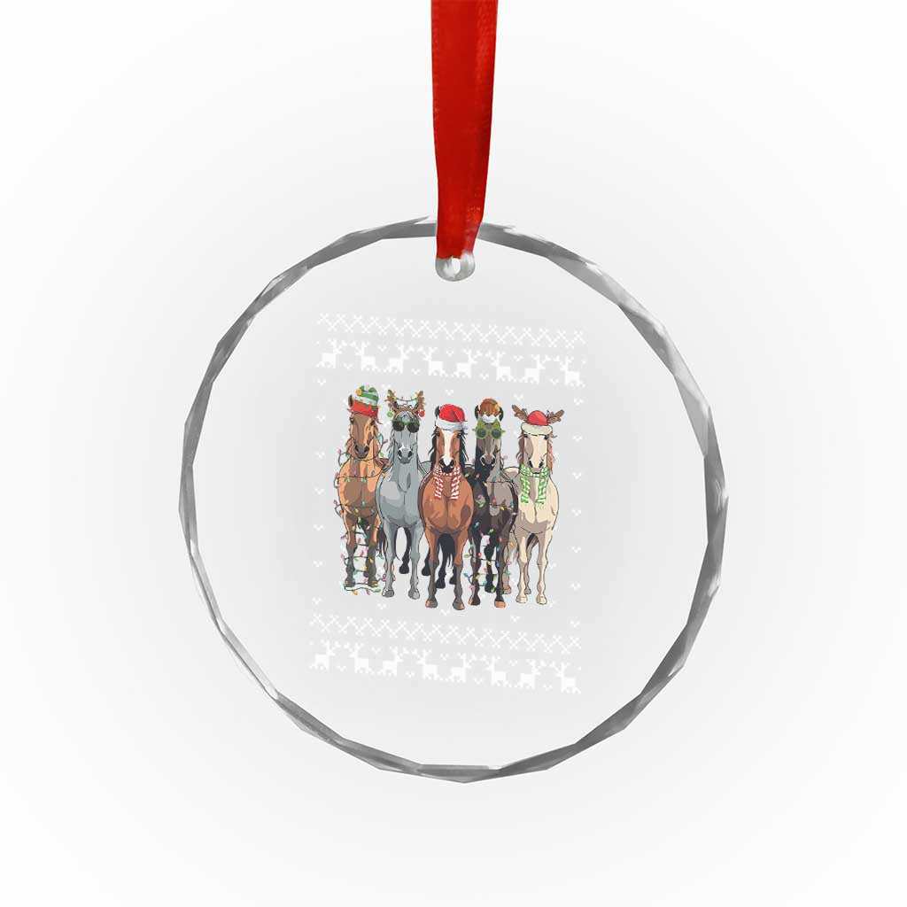 Horse Xmas Crystal Glass Ornament Western Cowboy Cowgirl Howdy Country Ugly Xmas TS10 Print Your Wear
