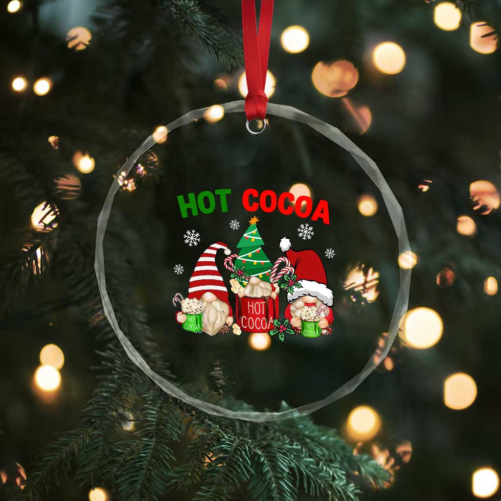 Hot Cocoa Gnomes Drink Hot Chocolate Watch Xmas Movies Crystal Glass Ornament TS09 Print Your Wear