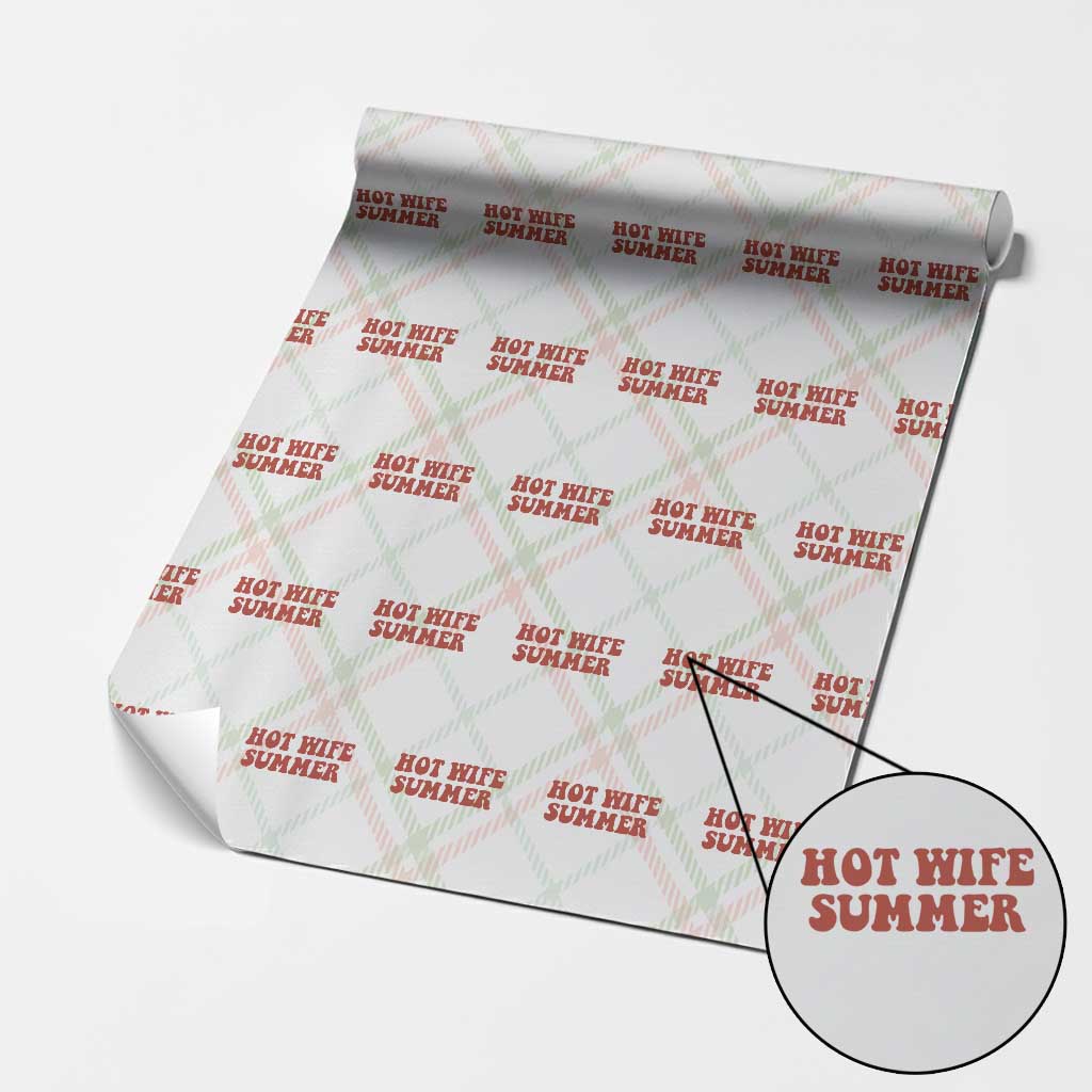 Hot Wife Summer Wrapping Paper Roll Funny Newlywed TS14 Christmas Plaid Print Your Wear