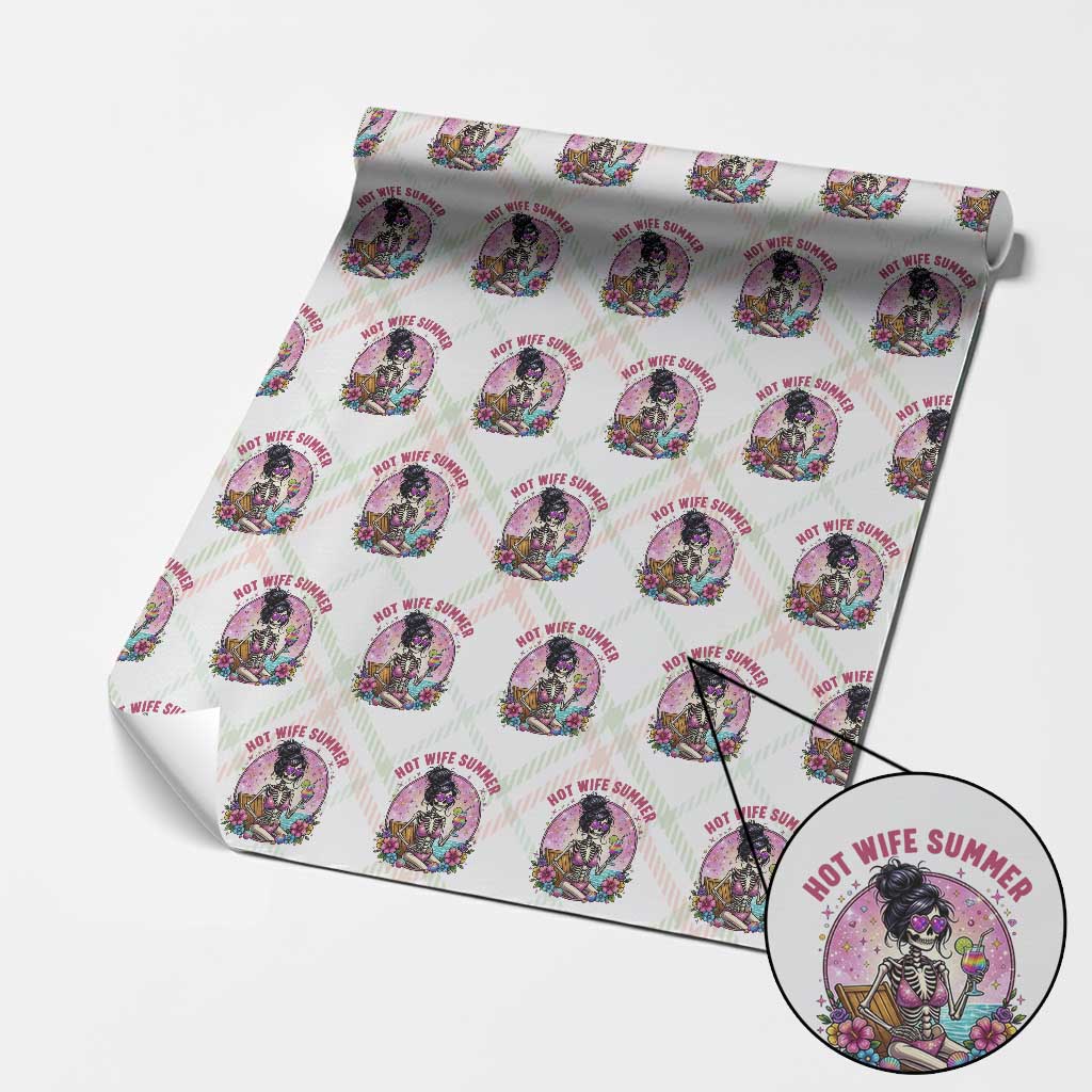 Hot Wife Summer Wrapping Paper Roll Funny Newlywed Skeleton TS14 Christmas Plaid Print Your Wear