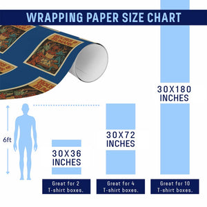Houses and Humans Fantasy Tabletop Game Wrapping Paper Roll Retro RPG Dragons Board Game Roleplay Fans TS02 Print Your Wear