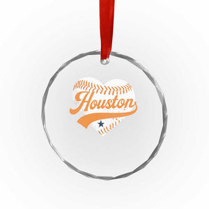 Houston Clutch City Crystal Glass Ornament Baseball Heart Varsity Script Vintage Sports Fans TS10 Print Your Wear