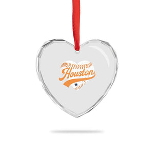 Houston Clutch City Heart Crystal Glass Ornament Baseball Heart Varsity Script Vintage Sports Fans TS10 Print Your Wear
