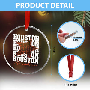 Houston Sport Baseball Fans Crystal Glass Ornament US State Vintage Graphic TS10 Print Your Wear