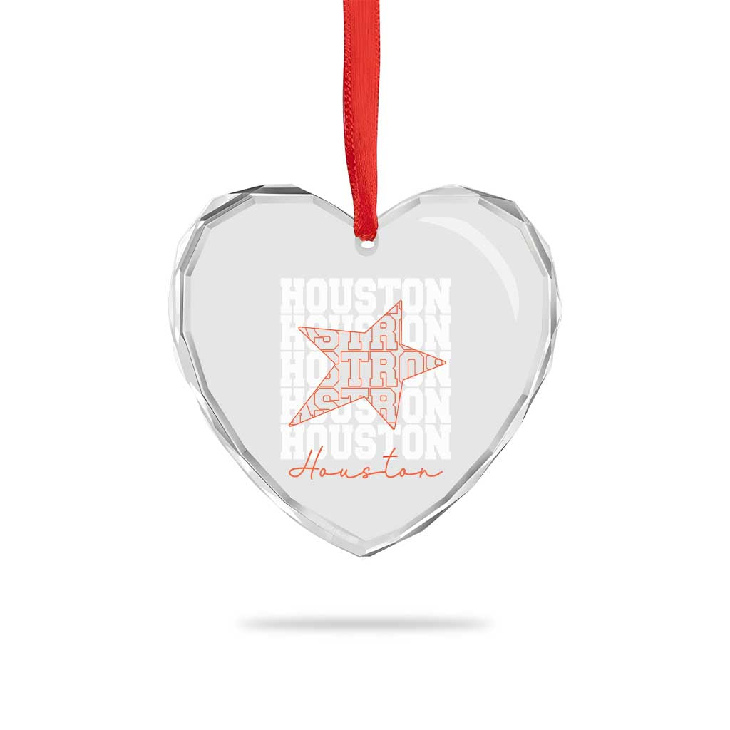 Houston Sport Baseball Fans Heart Crystal Glass Ornament US State Vintage Graphic TS10 Print Your Wear