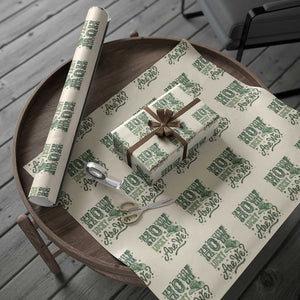 How Lucky Are We Wrapping Paper Roll Cowboy Western St Patrick's Day TS14 Beige Print Your Wear