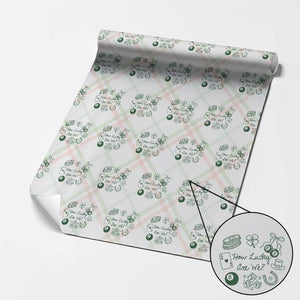 How Lucky Are We Wrapping Paper Roll Irish Shamrock Horseshoe St Patricks Day TS14 Christmas Plaid Print Your Wear
