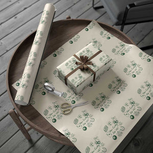 How Lucky Are We Wrapping Paper Roll Irish Shamrock Horseshoe St Patricks Day TS14 Beige Print Your Wear