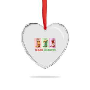 Howdy Christmas Cowboy Boots Western Pride Heart Crystal Glass Ornament TS12 Print Your Wear