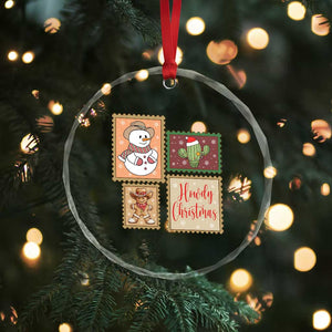 Howdy Christmas Postage Stamp Crystal Glass Ornament Western Life Holiday Gift TS12 Print Your Wear