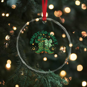 Howdy Go Lucky Crystal Glass Ornament Green Cowboy Boots St Patrick's Day TS14 Print Your Wear