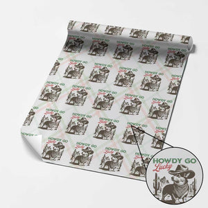 Howdy Go Lucky Wrapping Paper Roll Funny Corgi St Patrick's Day TS14 Christmas Plaid Print Your Wear