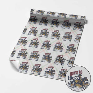 Howdy Go Lucky Wrapping Paper Roll Funny Cowboy St Patrick's Day TS14 Christmas Plaid Print Your Wear