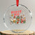Howdy Hos Cowboy Vintage Western Xmas Crystal Glass Ornament TS09 Transparent Glass 3'' Circle Print Your Wear