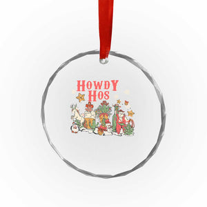Howdy Hos Cowboy Vintage Western Xmas Crystal Glass Ornament TS09 Print Your Wear