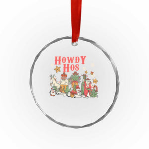 Howdy Hos Cowboy Vintage Western Xmas Crystal Glass Ornament TS09 Print Your Wear