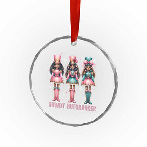 Howdy Nutcracker Cowgirl Christmas Western Country Crystal Glass Ornament TS14 Print Your Wear