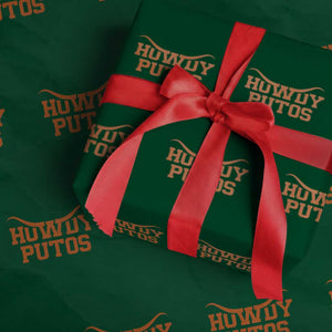 Howdy Putos Wrapping Paper Roll Funny Western Cowboy Spanish Slang TS10 Green Print Your Wear