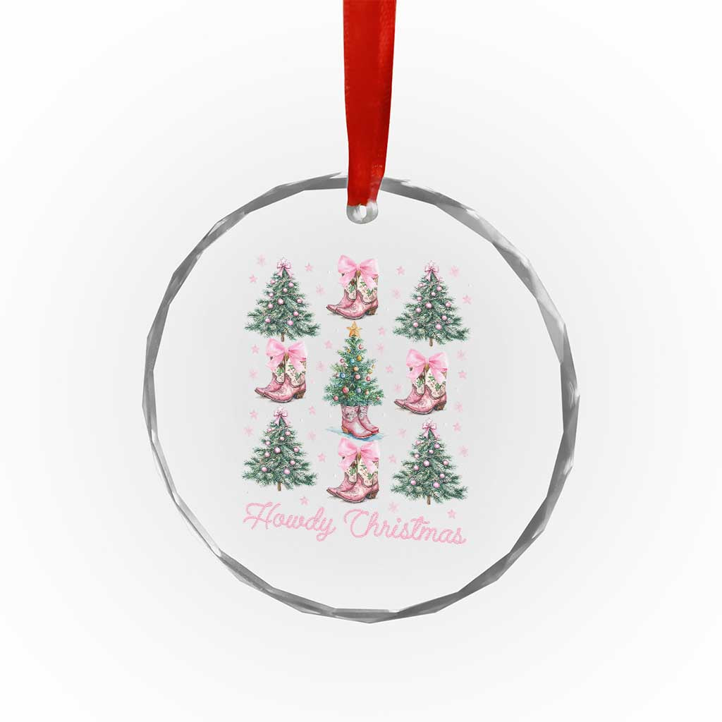 Howdy Xmas Crystal Glass Ornament Coquette Christmas Tree Cowgirl TS09 Print Your Wear