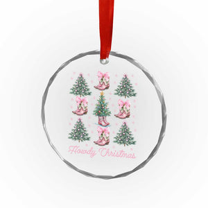 Howdy Xmas Crystal Glass Ornament Coquette Christmas Tree Cowgirl TS09 Print Your Wear