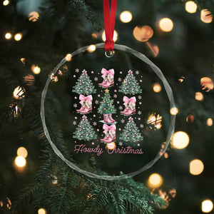 Howdy Xmas Crystal Glass Ornament Coquette Christmas Tree Cowgirl TS09 Print Your Wear